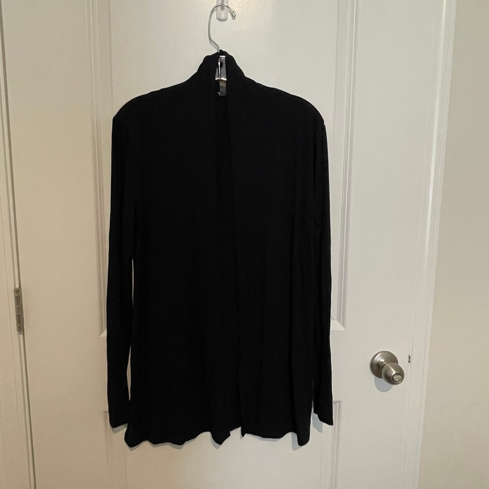 Ann Taylor Womens Small Blue Open Front Cardigan Lightweight Long Sleeve Jersey